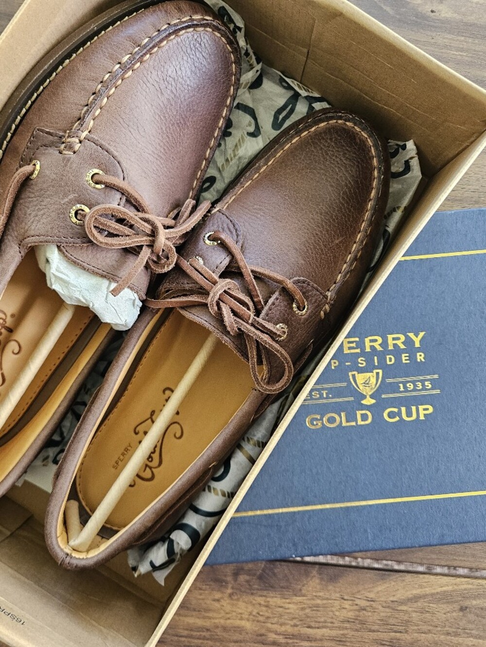 Sperry Gold Cup Men's Chocolate Brown Leather Boat Shoes